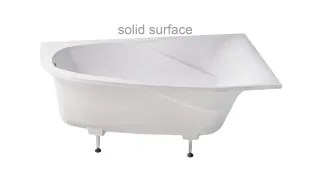 Ванна из искусственного камня Astra-Form Селена 01010081 правая 170x100 см белый матовый