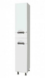 Напольный шкаф - пенал Misty Лаванда 35см левый белый