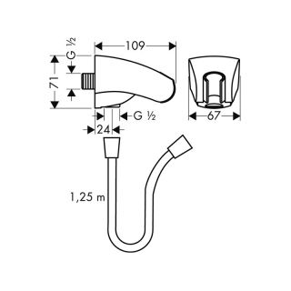Шланговое подключение Hansgrohe Porter’E 27507000