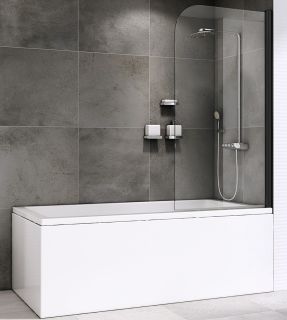 Шторка на ванну ABBER Ewiges Wasser 80см чёрный AG52080B