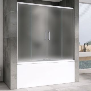 Шторка на ванну ABBER Schwarzer Diamant AG57150M 150см хром