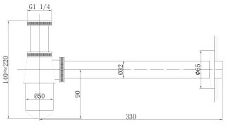 Сифон для раковины ABBER хром AF0032