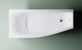 Ванна из искусственного камня Astra-Form Скат 01010014 левая 170x75 см белый глянец