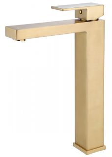 Смеситель для накладной раковины ABBER Daheim матовое золото AF8211G