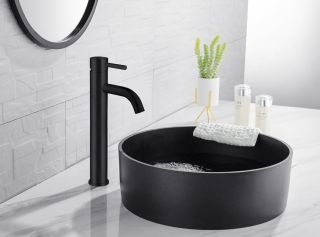 Смеситель для раковины ABBER Wasser Kreis AF8111B чёрный матовый