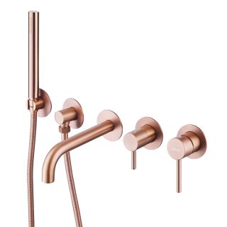 Встраиваемый смеситель для ванны ABBER Wasser Kreis AF8130MRG розовое золото матовое