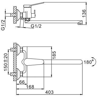 Смеситель для ванны и душа Frap H45 F2245 белый