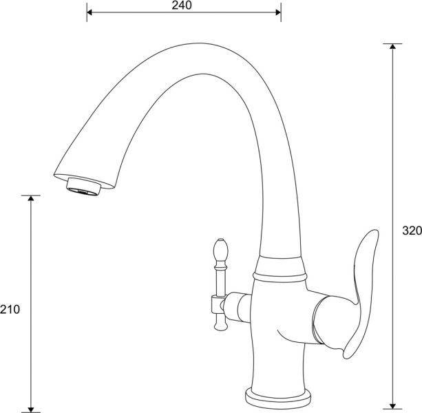 Смеситель для кухни ZORG Sanitary ZR 340 YF