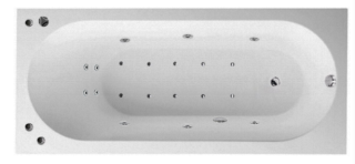 Гидромассажная ванна Villeroy Boch Oberon 170x70 комлектация Standart