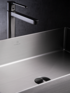 Раковина AltroBagno Solido 001022 MtGr из нержавеющей стали сталь оружейная