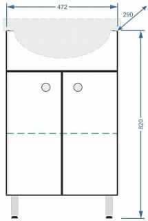 Тумба под раковину Stella Polar Концепт ЭКО 50см белый SP-00000038