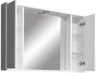 Зеркало-шкаф с подсветкой Stella Polar Концепт 100см белый SP-00000135