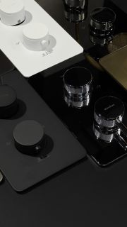 Встраиваемый смеситель для душа Boheme Cell 134-2-SGM термостатический оружейная сталь