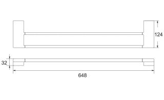 Полотенцедержатель Rose RG1827C 65см белый