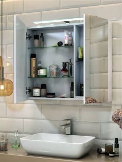 Зеркало-шкаф с подсветкой Vigo Plaza zsh.PLA.80.El 80 см белый