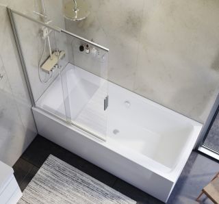 AM.PM INSPIRE 2.0 WK52EB  Набор:Ванна 180x80 с каркасом и душевой системой и шторкой