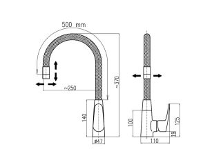 Смеситель для кухни Rav Slezak Amur AM719.5/10R розовый хром