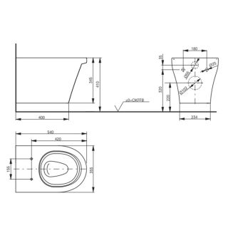 Унитаз подвесной  TOTO CF CW132Y#NW1 белый