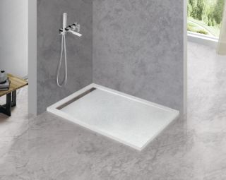 Душевой поддон из искусственного мрамора CEZARES TRAY-AS-AH-100/80-30-W белый