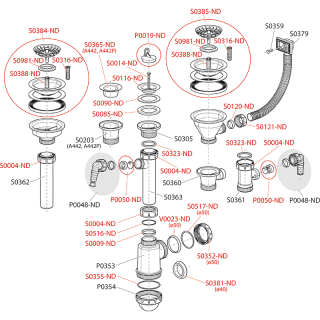 Сифон для мойки AlcaPlast с нержавеющей решеткой ?115 гофропереливом и подводкой A447P-DN50/40