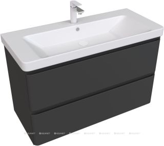 Тумба под раковину Aquanet Эмбер 330470 105 см чёрный матовый