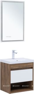 Тумба под раковину Aquanet Тренд 345116 50 см дуб рустикальный/белый сатин