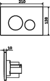Кнопка смыва Am.Pm Pro L I049031 матовый никель