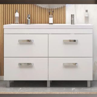 Тумба под раковину напольная Velvex Orlando tn.ORL.CLA.120.4Y белый матовый, 120 см