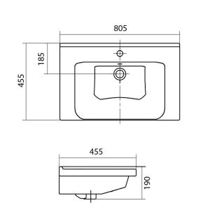 Раковина Santek Миранда 1.WH30.2.251 80 см
