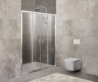 Душевая дверь, хром BelBagno UNIQUE-BF-2-150/180-P-Cr