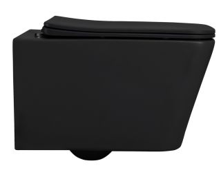 Подвесной унитаз ABBER Rechteck AC1201MB безободковый чёрный матовый