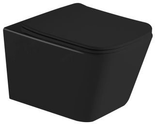 Унитаз подвесной Timo Soli безободковый чёрный матовый TK-303 MB