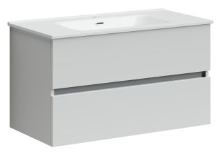 Подвесная тумба под раковину Sancos Urban UR90W 90см белый глянец