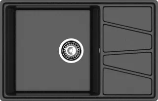 Мойка кухонная GranFest Чёрная Vertex V-780 L чер