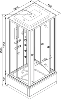 Душевая кабина AvaCan V160 160x85 см