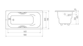 Ванна чугунная Goldman Donni DN16075 160x75см с ножками
