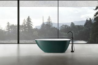 Ванна из искусственного камня ABBER Dortmund AM9911MBG 170x75см тёмно-зелёный матовый