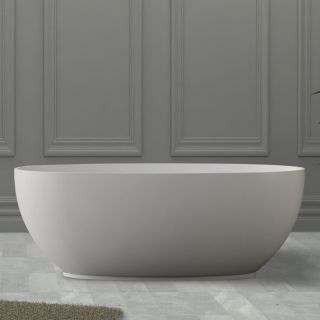 Ванна из искусственного камня ABBER Stein AS9641-1.3 130x68см белый матовый