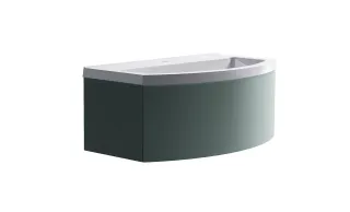 Тумба с раковиной Astra-Form Венеция 2.0 3100003ncss3005-b80g+04010022 80 см зелёный матовый