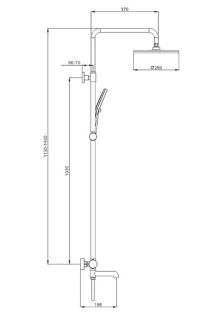 Душевая стойка Raglo R20.24.03 золотой сатин