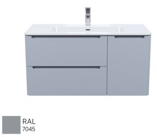 Подвесная тумба с раковиной IDDIS Edifice EDI10L0i95K 100см светло-серый