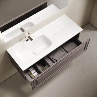 Тумба подвесная под раковину Sancos Very VR120LSM левая 120 см Doha Soft