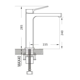 Смеситель для раковины Shevanik S9911G золотой сатин