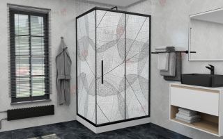 Душевой уголок AvaCan FB 120-140 + SB 90 MT чёрный