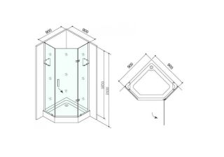 Душевой уголок SSWW W0701 90х90