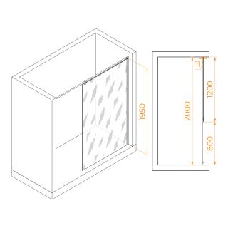 Душевая перегородка RGW WA-033 351003312-21 120см хром