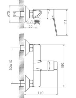 Гигиенический душ со смесителем Haiba HB55559 хром