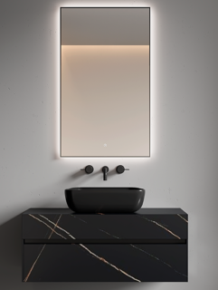 Зеркало с подсветкой Armadi Art Modern 569-GM 60 см сенсорный выключатель антизапотевание оружейная сталь