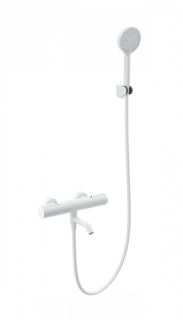 Смеситель для ванны с душем Wonzon & Woghand INN 2 WW-A2006-A1-MW с термостатом белый матовый