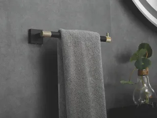 Полотенцедержатель Rose RG3006H золото/чёрный